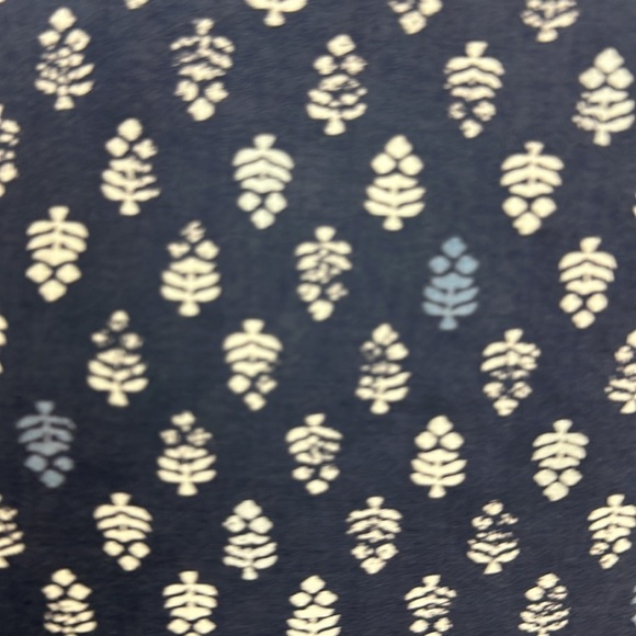 Sonoma Life + Style Blue and White Challis Leaf Print Cap Sleeve Top Sz 3X - Picture 3 of 7